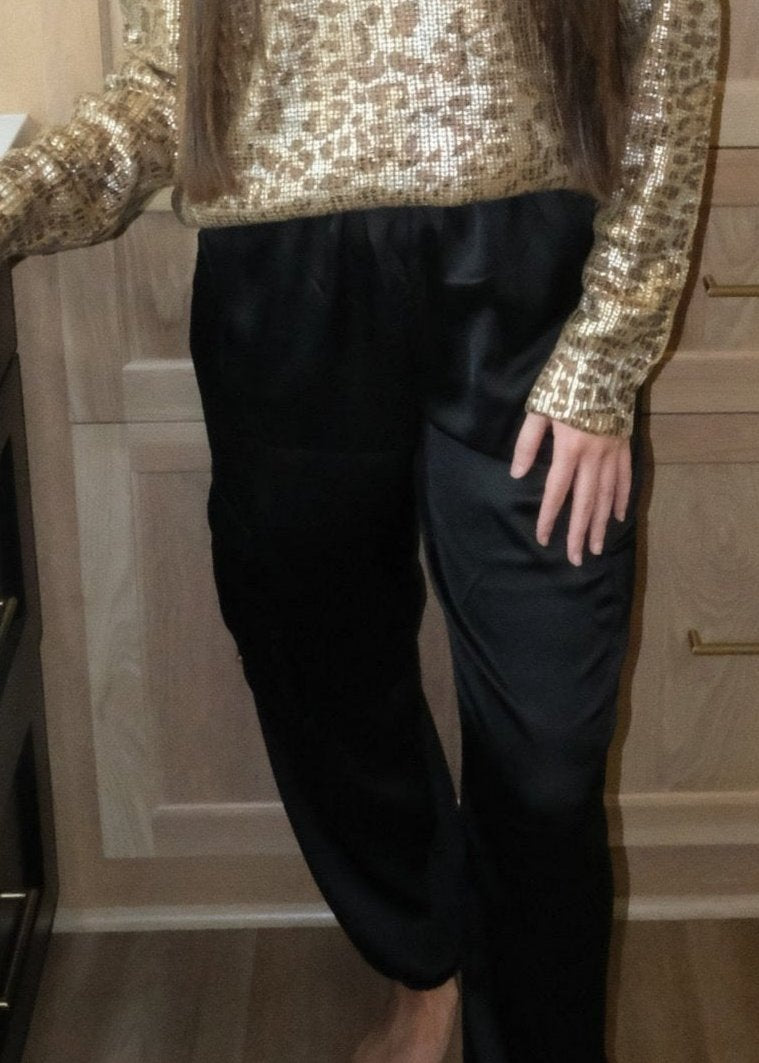 Taupe Shiny Sweater Top